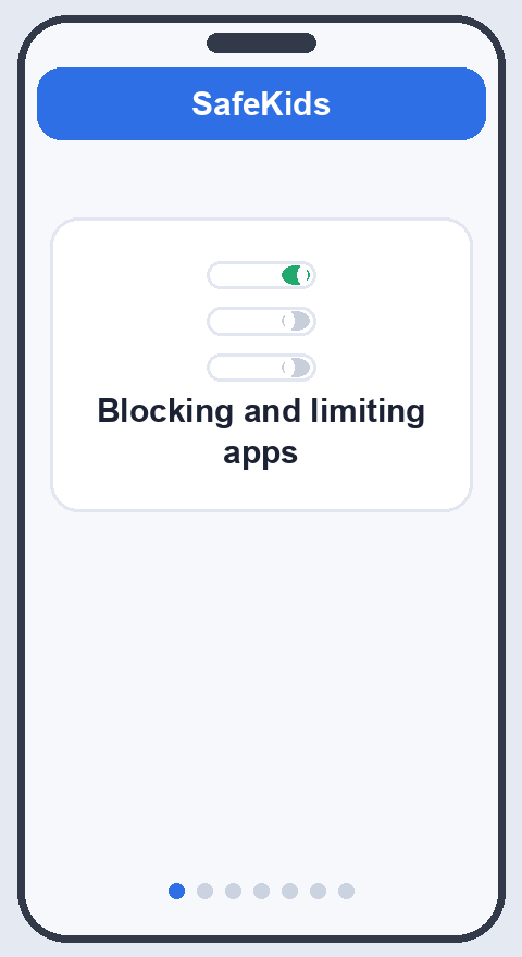 Open the apps list, tap an app, and move it between Always Available, Entertainment Limit, and Always Blocked