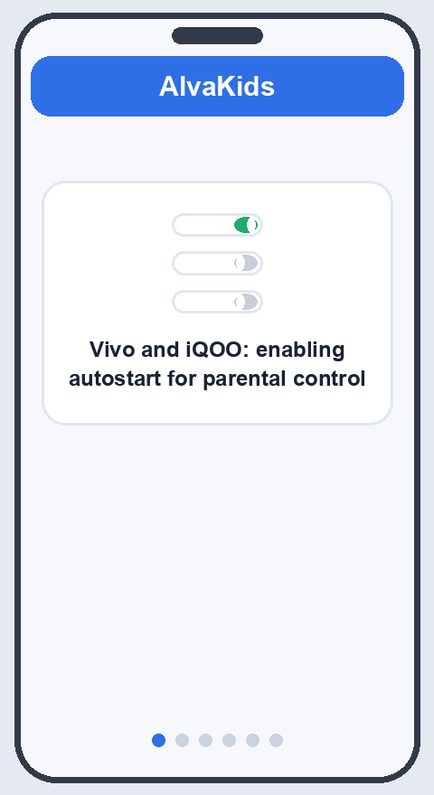 Steps to enable autostart, allow background battery usage, and lock AlvaKids in recents on a Vivo phone